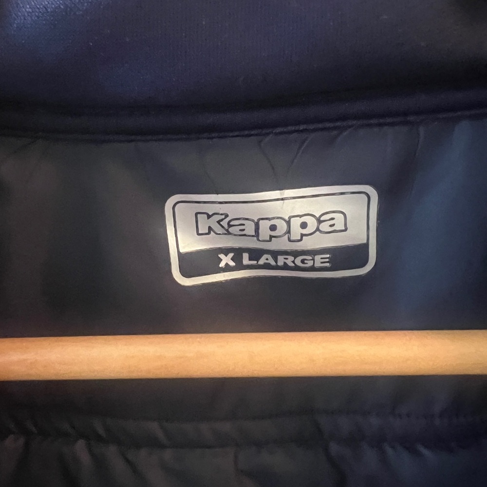 Kappa Black Puffer Vest with White Logo - Picture 3 of 3